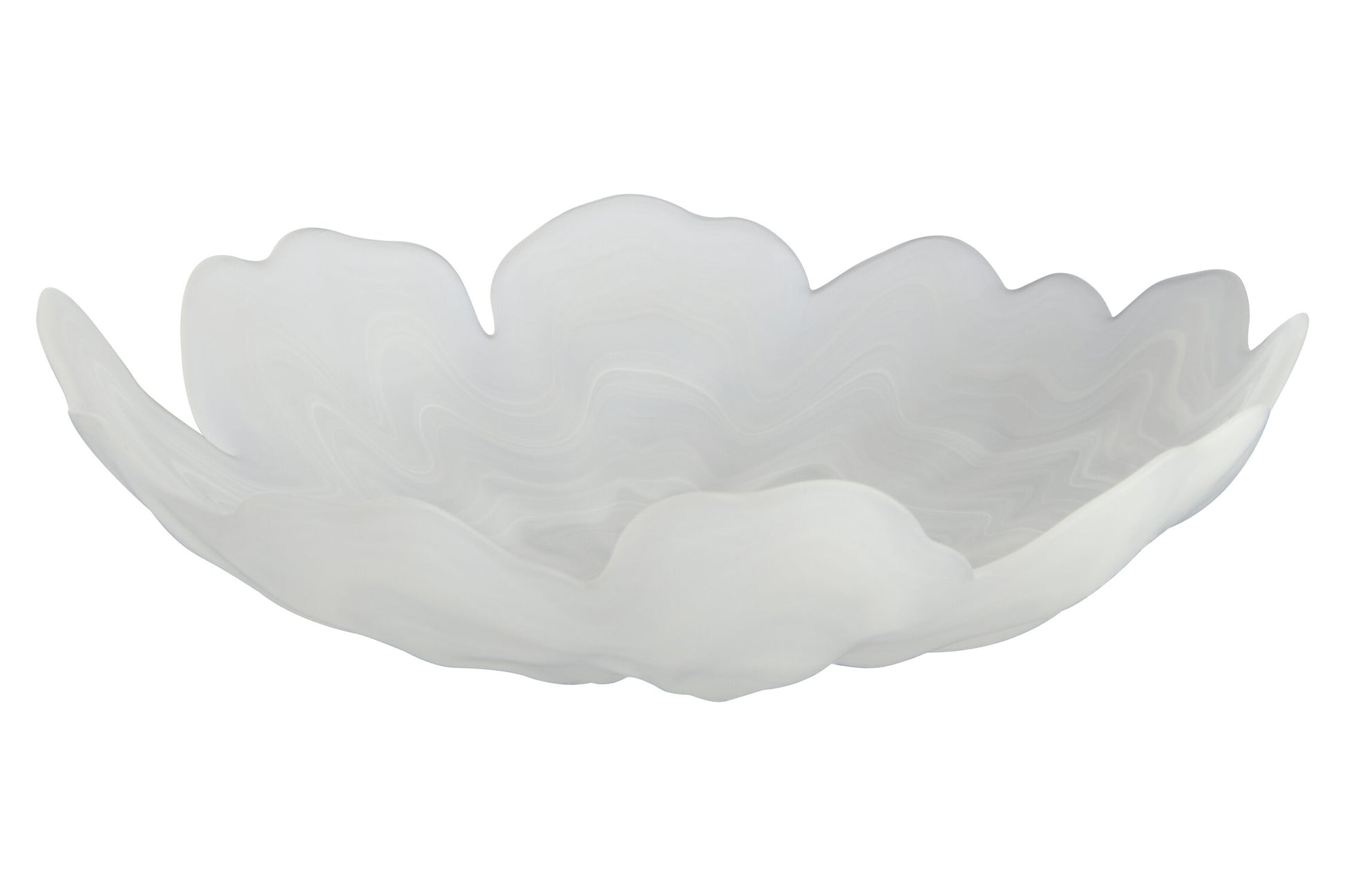 Galene Fluted White Glass Plate