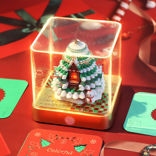 Romantic Christmas Tree 3D Paper Sculpture Calendar 2026 Label Creative Gift Decoration