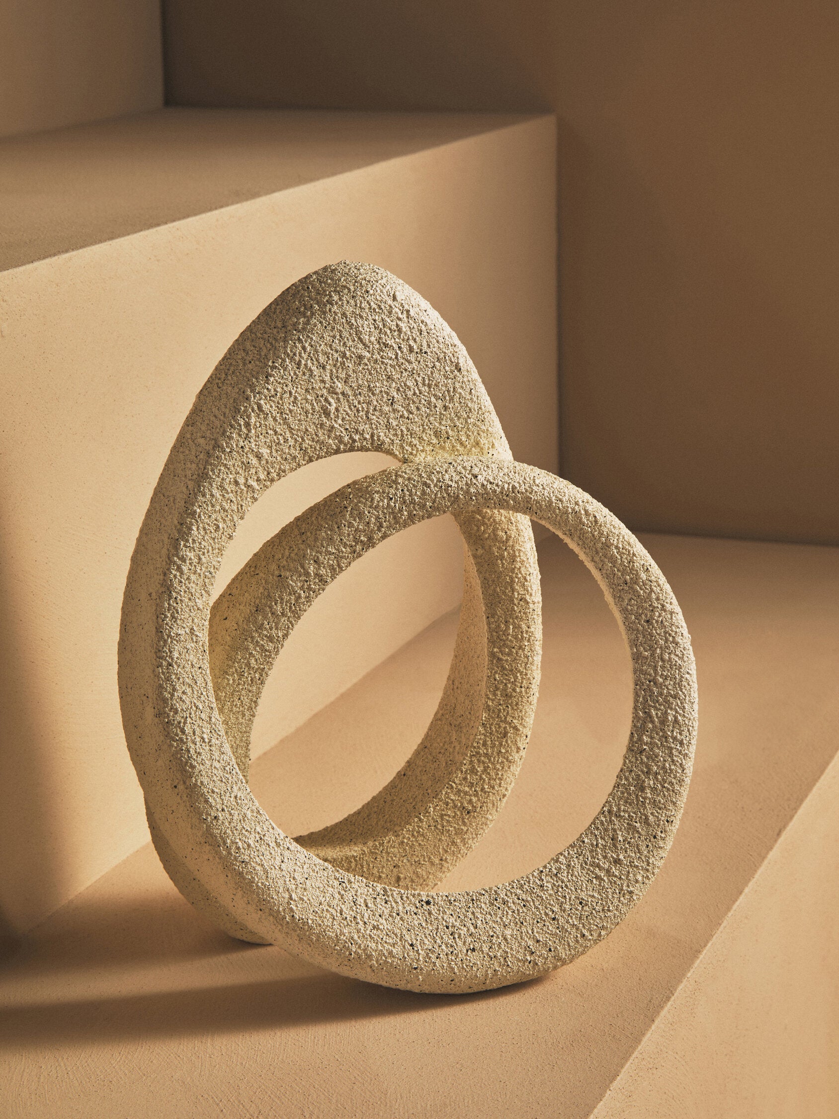 Broc Cream Textured Loop Sculpture