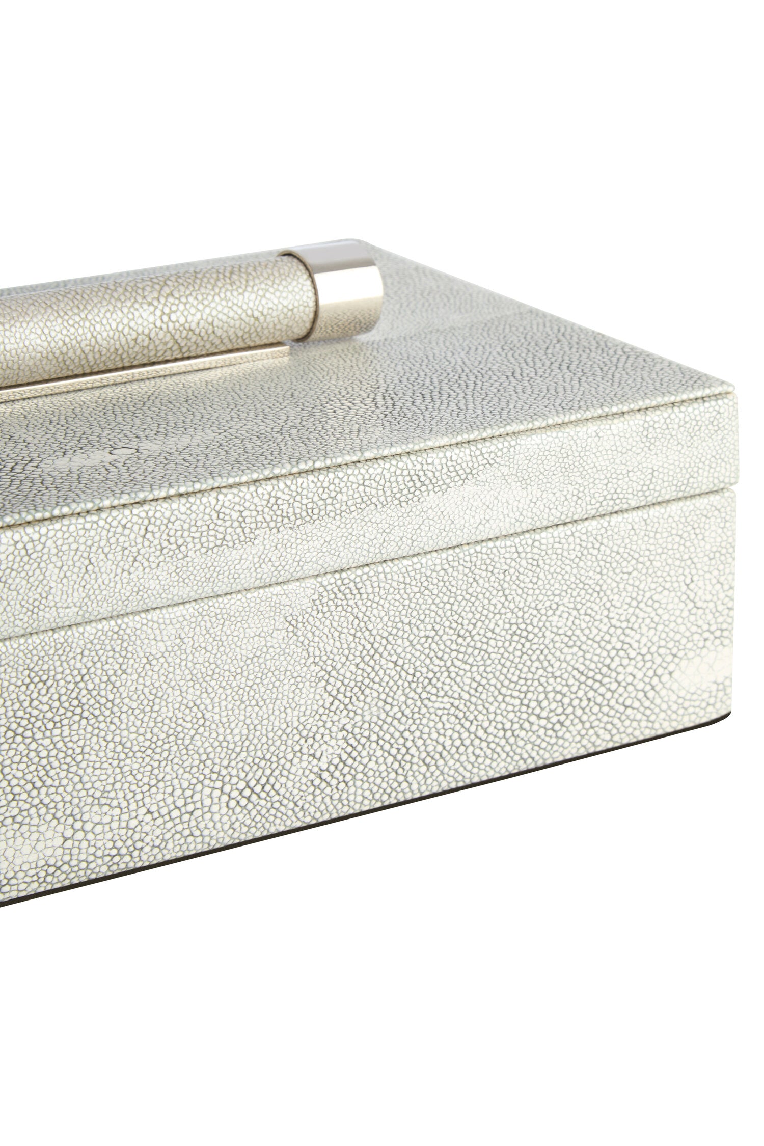 Cardona Set of Two Grey Shagreen Effect Trinket Boxes