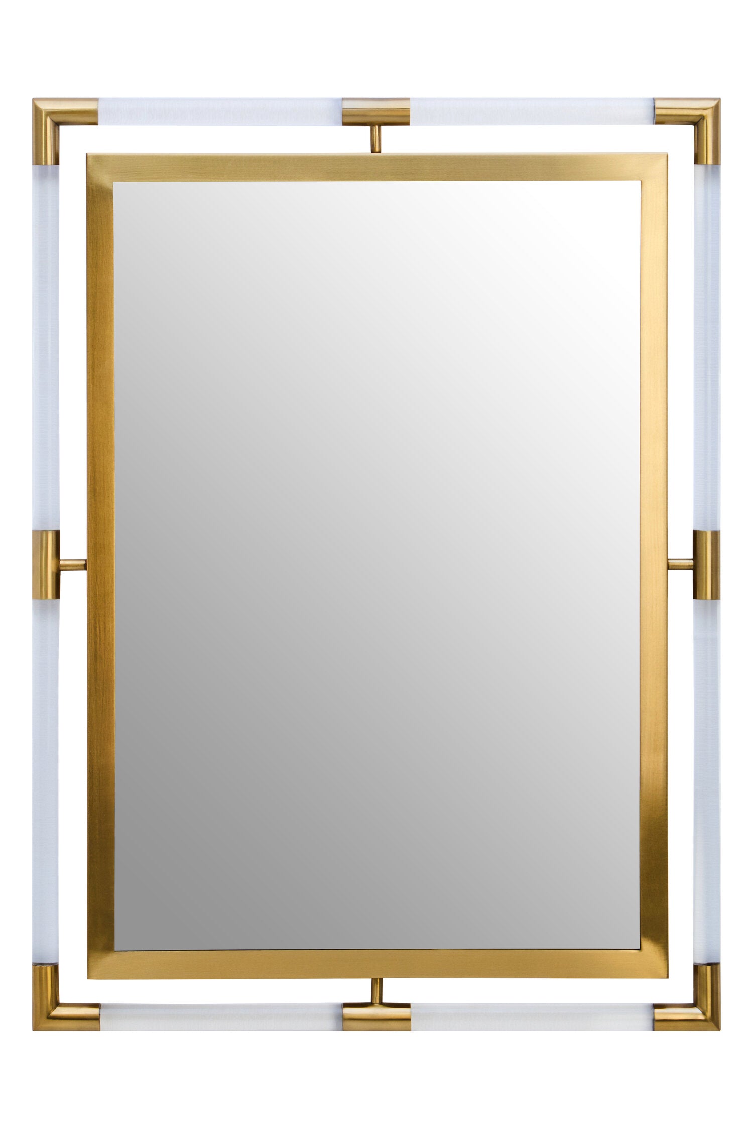 Cardona Wall Mirror with Clear and Matt Gold Frame