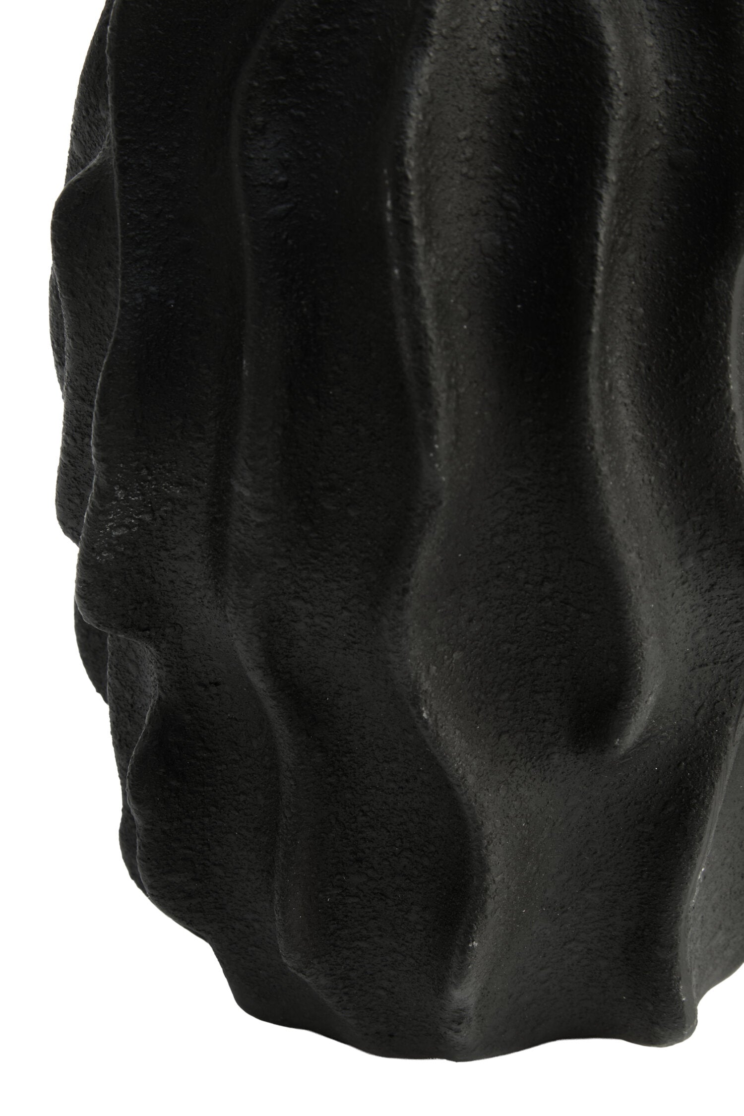 Broc Small Black Textured Vase