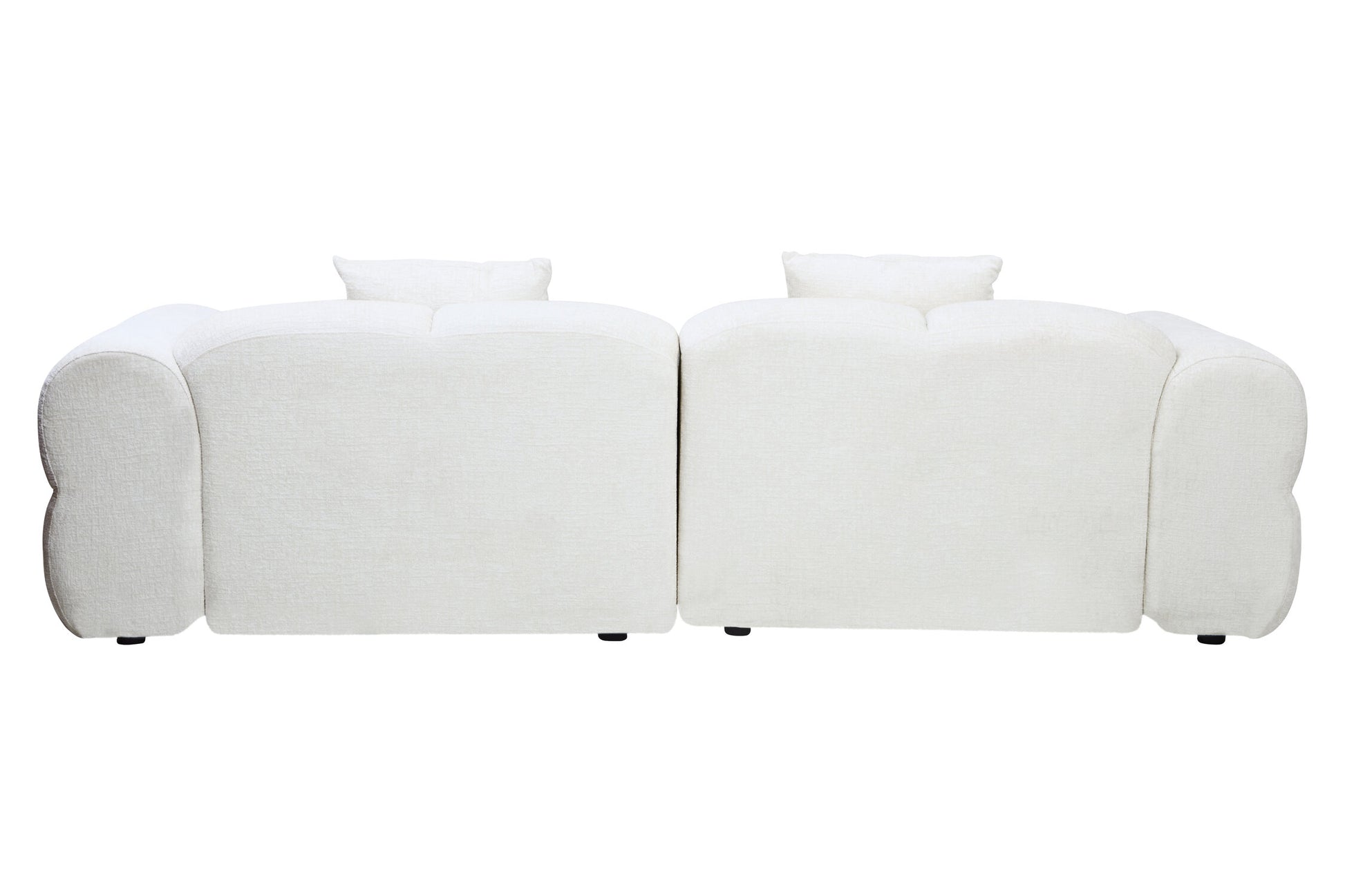 Anglet Cream Textured Fabric Large 3 Seater Sofa