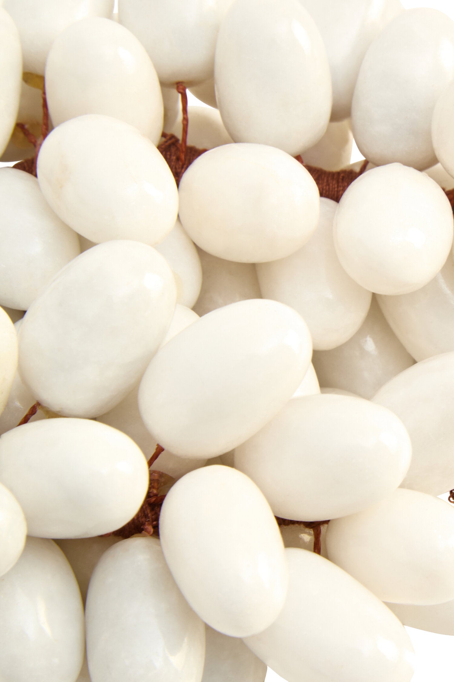 Zoro Large White Marble Decorative 100 Grapes
