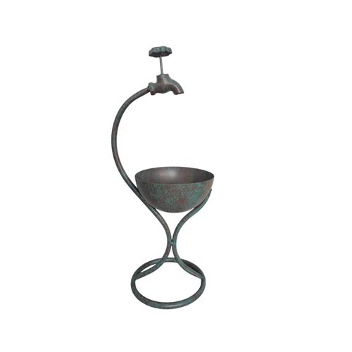 57CM GREEN METAL GARDEN PLANTER