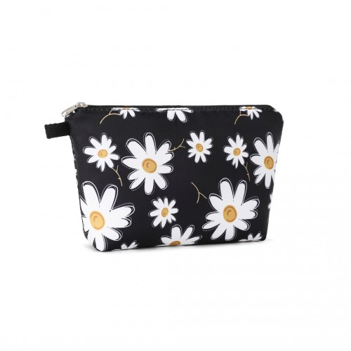 COM2443 - Miss Lulu Multi-Functional Charming Print Cosmetic Bag & Storage Bag for Travel and Everyday Use - Black