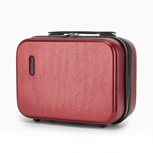 KSK2493 - Kono 12 inch Hard Shell Cosmetic Case – Durable Travel Makeup Organizer with YKK Zipper - Burgundy