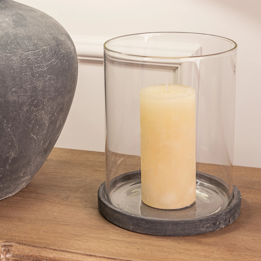 Amalfi Grey Large Hurricane Lantern