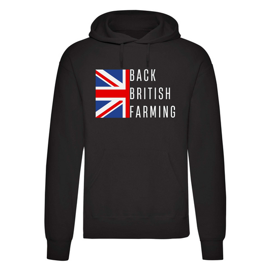 Back British Farmers Printed Hoodie