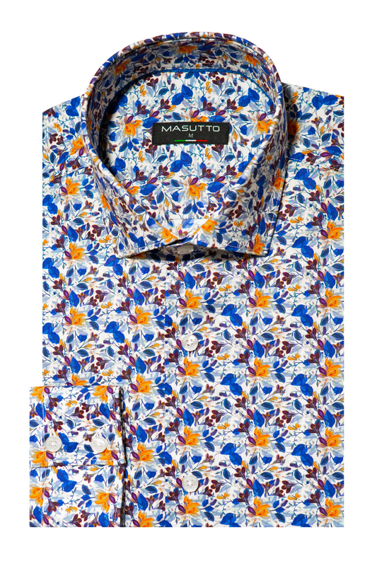 MASUTTO ATHENS/05 LONG SLEEVE BUTTON DOWN SHIRT