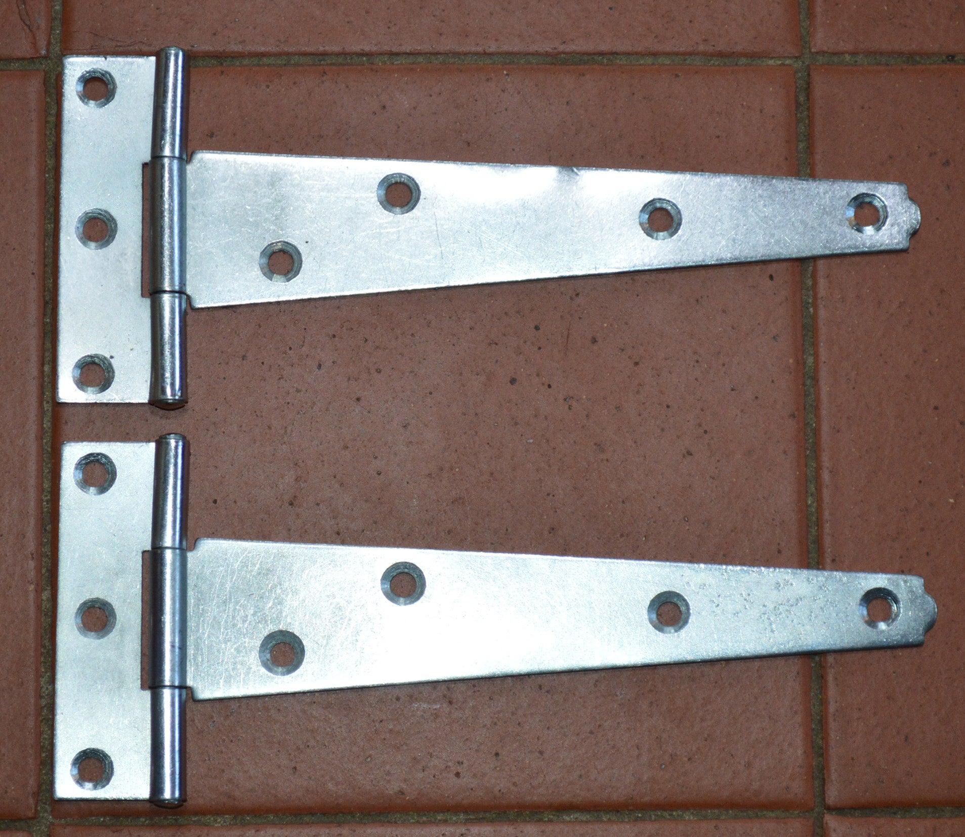6" - 150mm Light duty Zinc Plated Tee Hinges for Sheds, Avery, Kennel, Rabbit Hutches (121A-6") | Luxury Home Accessories | Heulog Glow