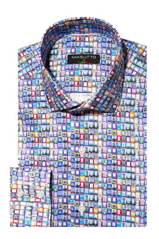 MASUTTO TURIN/92 LONG SLEEVE BUTTON DOWN SHIRT