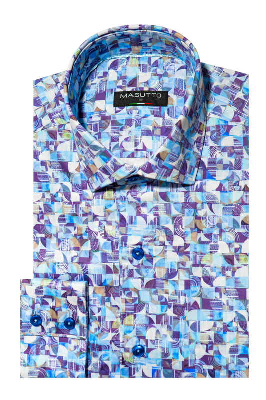 MASUTTO VENETO/02 LONG SLEEVE BUTTON DOWN SHIRT