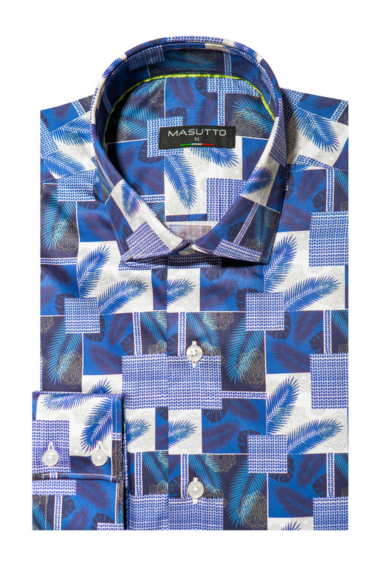 MASUTTO SEVILLE/92 LONG SLEEVE BUTTON DOWN SHIRT
