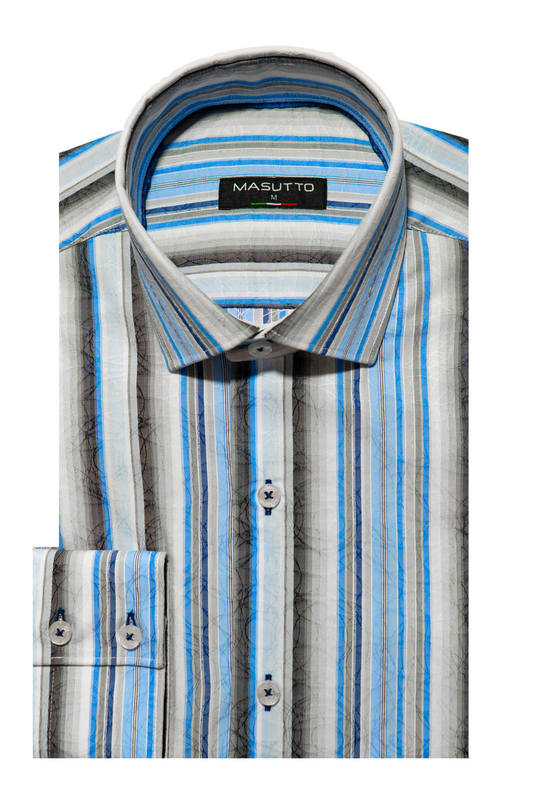MASUTTO SIMONS/02 LONG SLEEVE BUTTON DOWN SHIRT