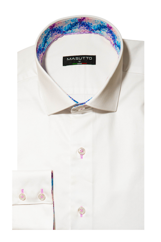 MASUTTO MONACO/05 LONG SLEEVE BUTTON DOWN SHIRT