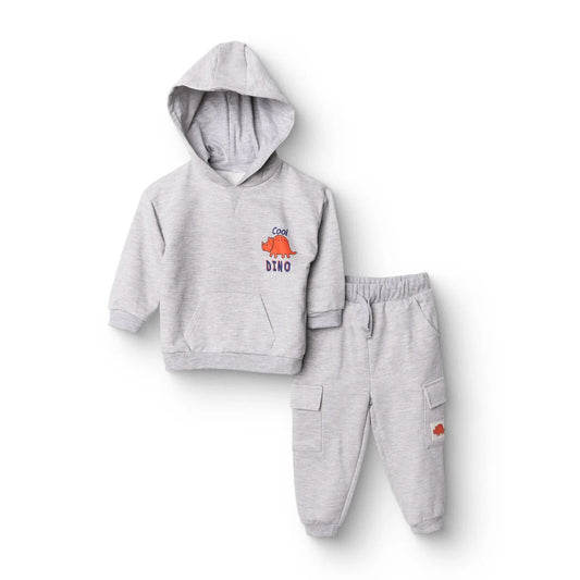 HelloBaby Cool Dino Jogging Set - Grey Melange