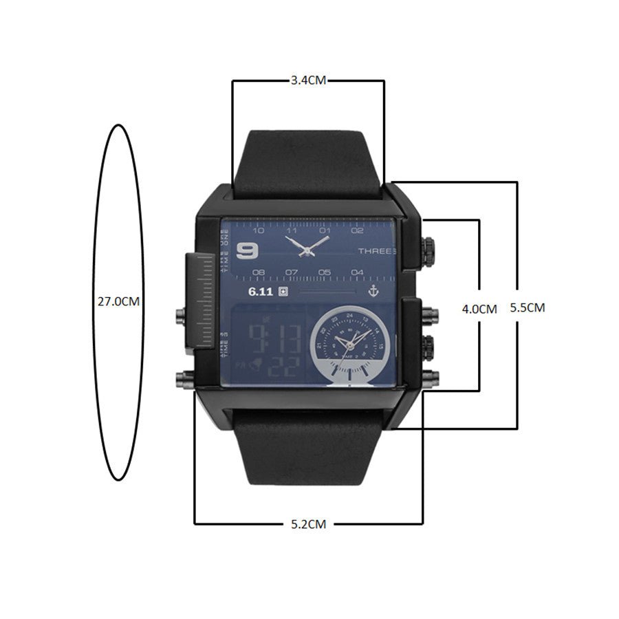 611 date 8145 countdown waterproof backlight luminous double display electronic watch | Luxury Home Accessories | Heulog Glow