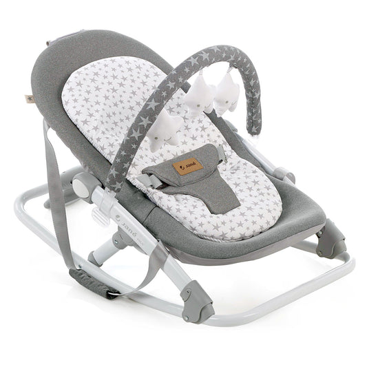 Fold Baby Rocker with Toy Arch & Reversible Newborn Cushion, Star