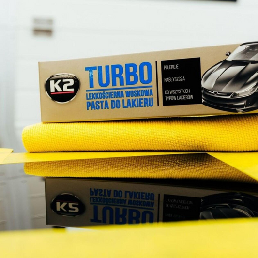 K2 Tempo Turbo Car Wax Polishing Paste - Scratch, Mark & Swirl Remover, 120g