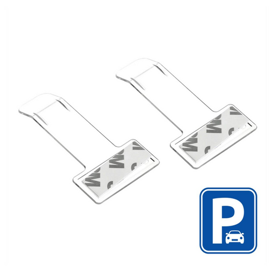 2x Transparent Self-Adhesive Car Parking Ticket Permit Holder