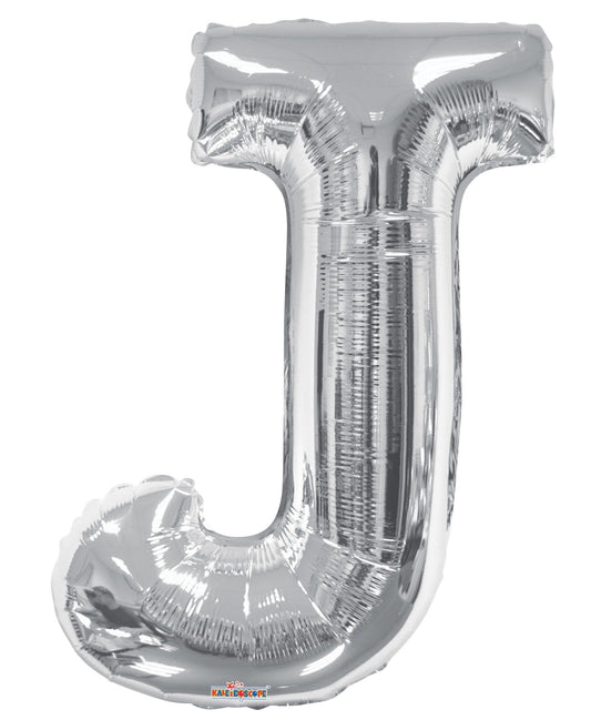 34"  Letter Balloon - J - Silver