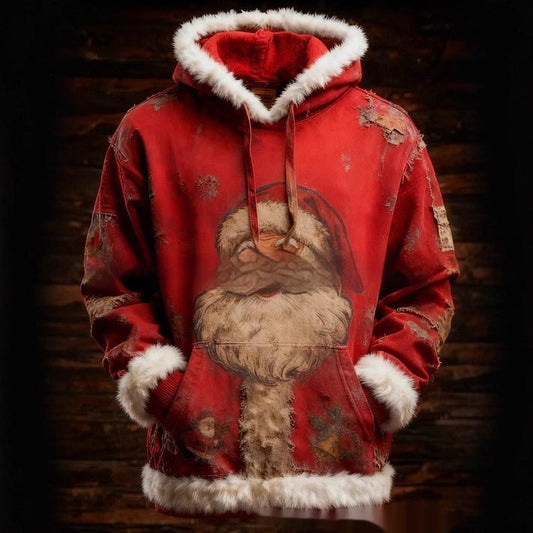 European And American Winter Merry Christmas Hoodie With Pocket