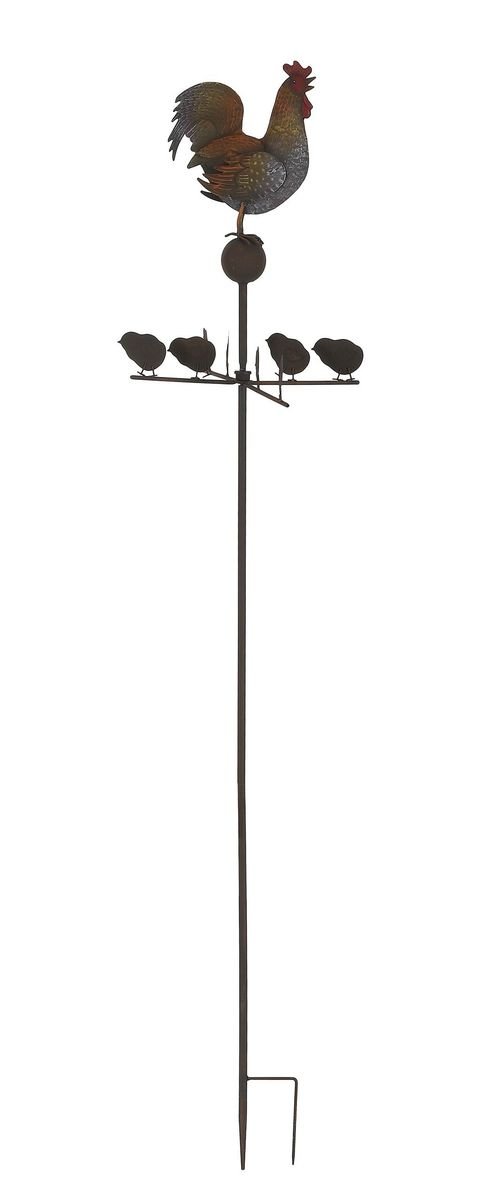 67" METAL STAKE WITH MOVING COCKERAL