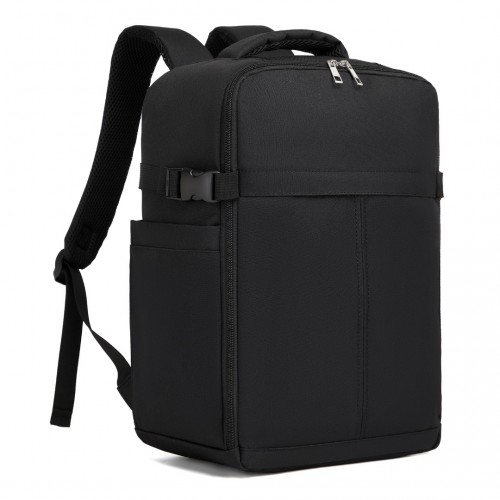 BPK2505 - Kono Urban Smart 15L Carry-On Backpack with Luggage Strap – Ideal for Travel, Work & Daily Commute - Black