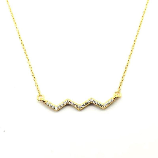 New S925 Sterling Silver Heartbeat Diamond Pendant