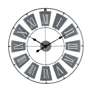 70cm Dia Grey Metal Small Wall Clock | Vitus | Luxury Home Accessories | Heulog Glow