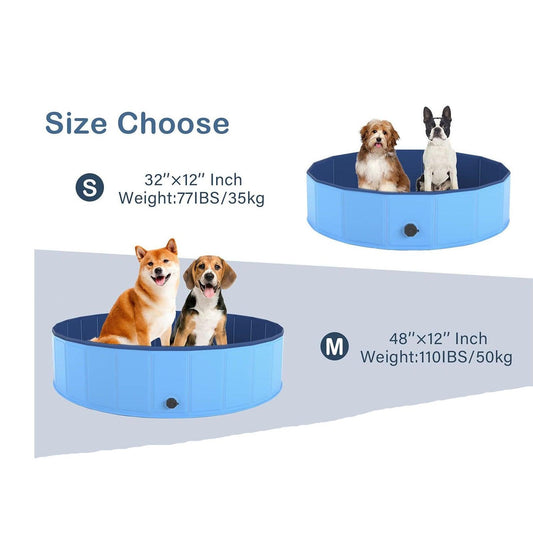 Dog Pool Foldable Pet Bath Tub Durable Outdoor Paddling Pool