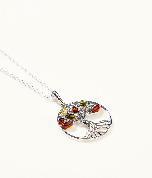 Amber Tree of Life Necklace