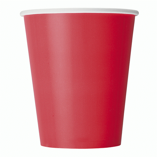 9 oz Red Paper Cups (Pack of 8)