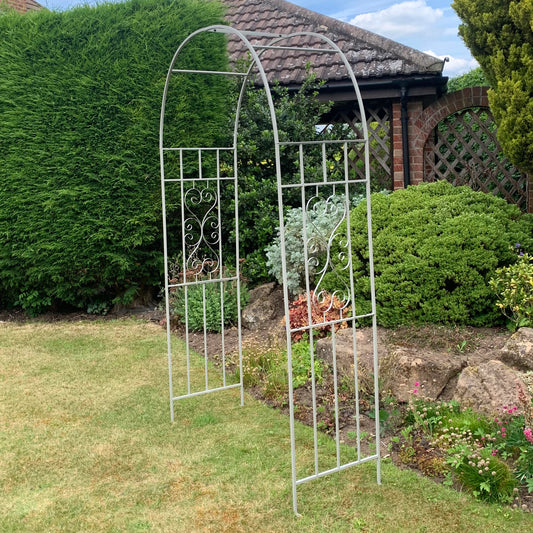 211CM GREY GARDEN ARCH Metal - L48 x W200 x H141 cm