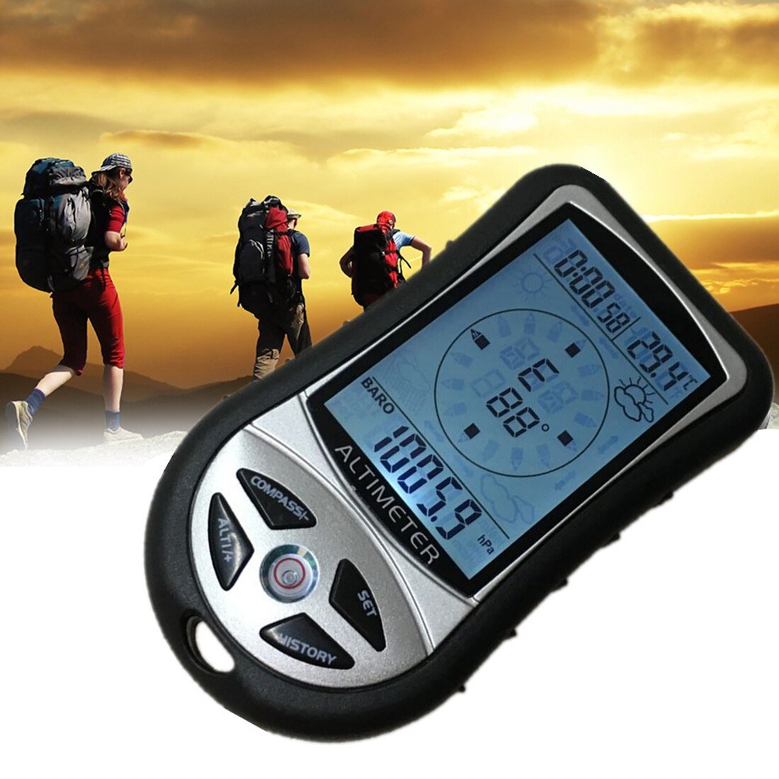 8-in-1 Handheld Digital Altimeter | Barometer, Compass, Thermometer & Weather Forecast | Outdoor Hiking & Fishing Tool | Michan Direct | Luxury Home Accessories | Heulog Glow