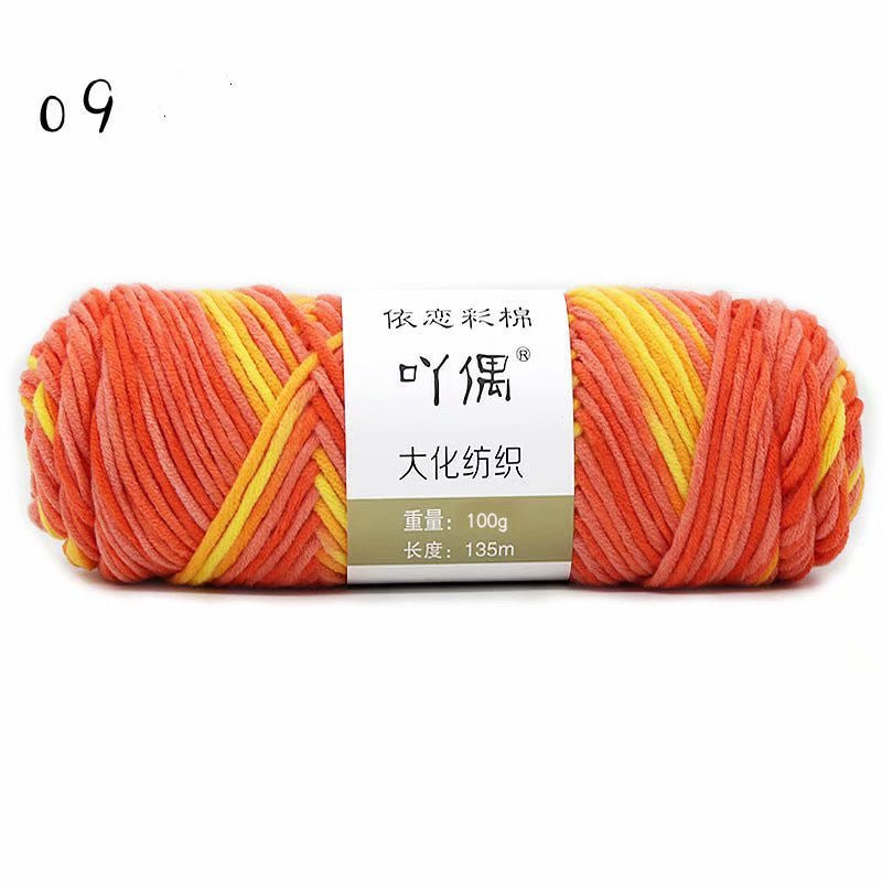 8 Strands Of Gradient Milk Cotton Wool Hand-knitted Medium Thick | Luxury Home Accessories | Heulog Glow