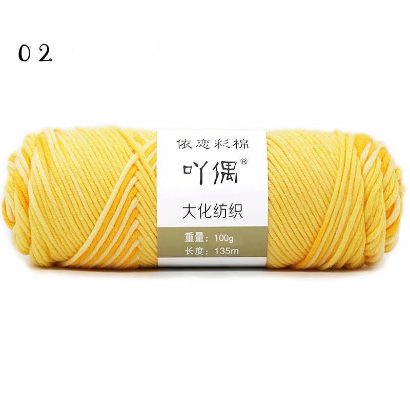8 Strands Of Gradient Milk Cotton Wool Hand-knitted Medium Thick | Luxury Home Accessories | Heulog Glow