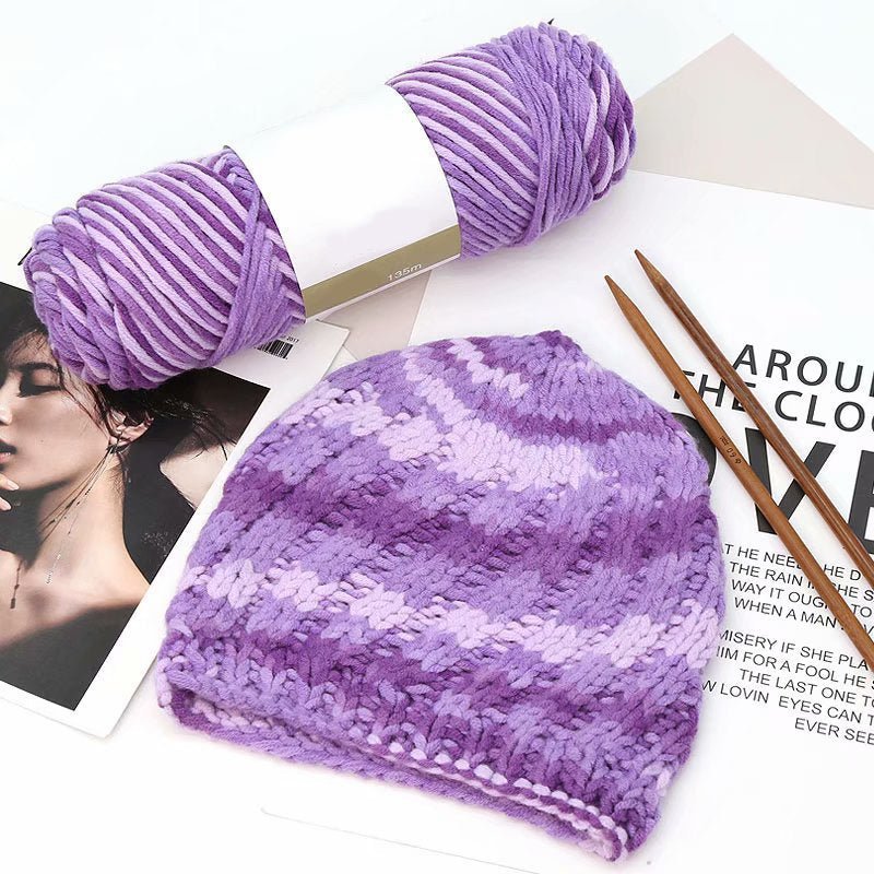 8 Strands Of Gradient Milk Cotton Wool Hand-knitted Medium Thick | Luxury Home Accessories | Heulog Glow