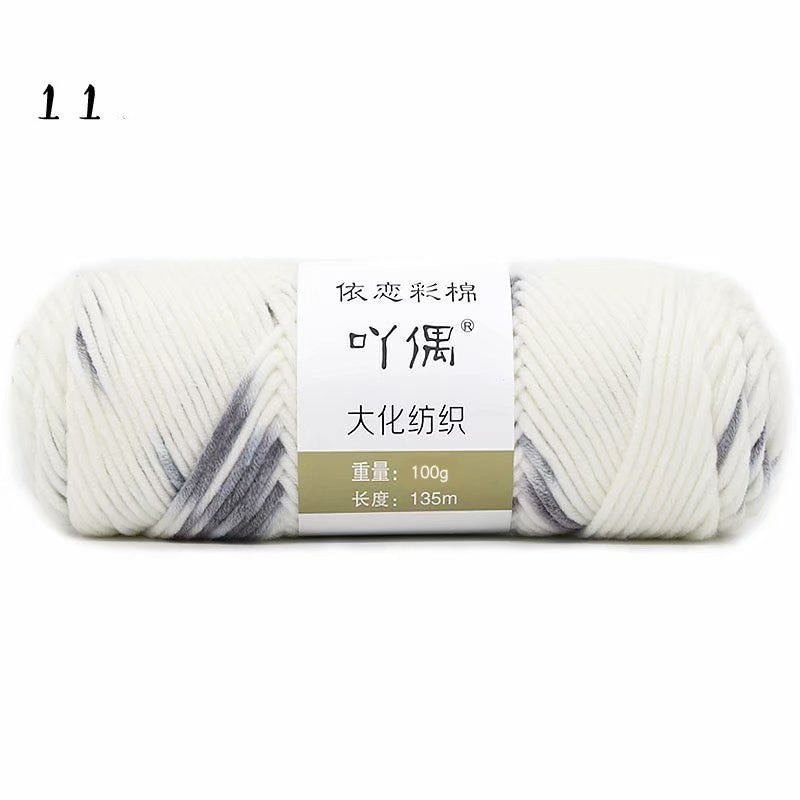 8 Strands Of Gradient Milk Cotton Wool Hand-knitted Medium Thick | Luxury Home Accessories | Heulog Glow
