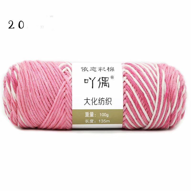 8 Strands Of Gradient Milk Cotton Wool Hand-knitted Medium Thick | Luxury Home Accessories | Heulog Glow