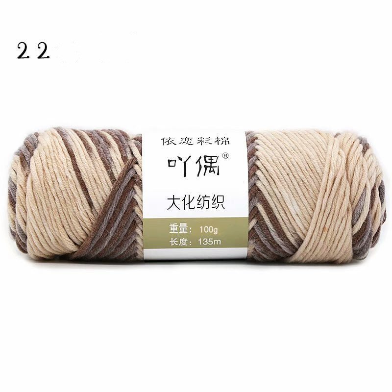 8 Strands Of Gradient Milk Cotton Wool Hand-knitted Medium Thick | Luxury Home Accessories | Heulog Glow