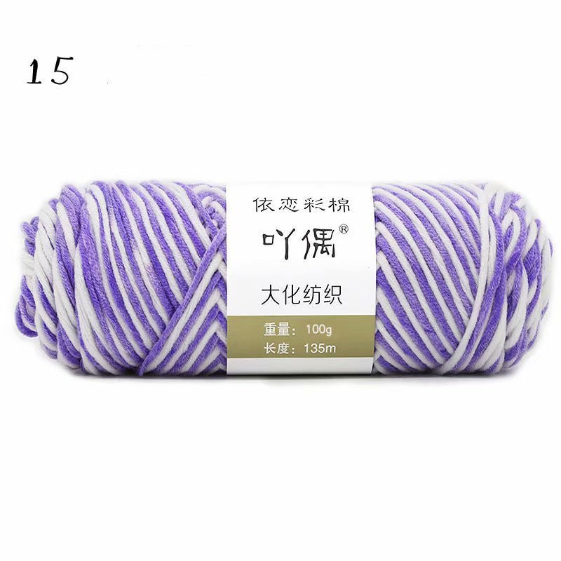 8 Strands Of Gradient Milk Cotton Wool Hand-knitted Medium Thick | Luxury Home Accessories | Heulog Glow