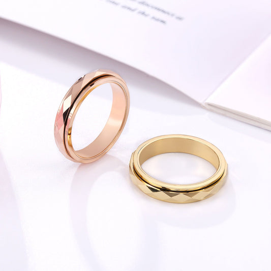 Tungsten Steel Turning Ring For Women Does Not Wear Index Finger