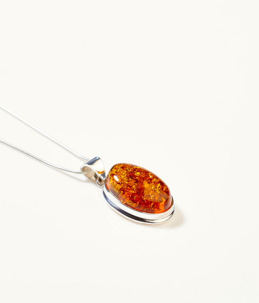 Cognac Amber Sol Pendant
