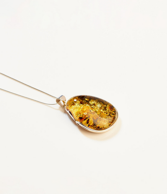 OOAK Green Forest Echo Pendant