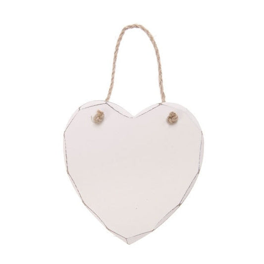 Plain Heart Hanging Plaque 12cm