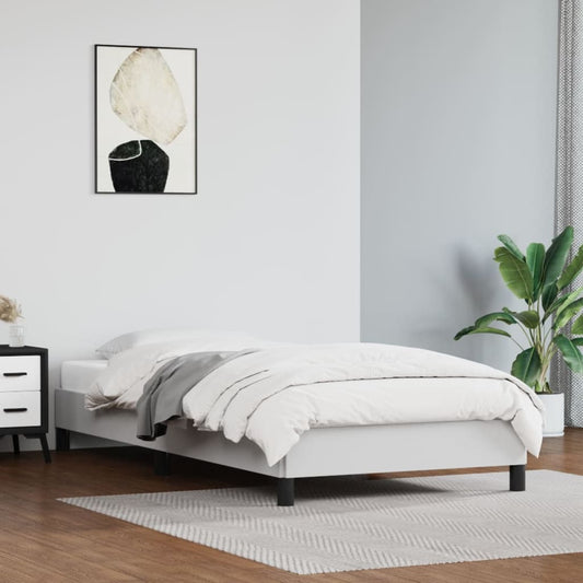 Bed Frame Without Mattress 135X190 Cm Double Double Faux Leather