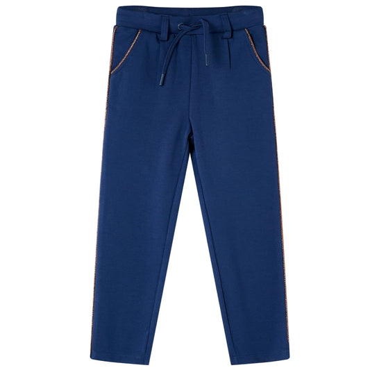 Kids' Pants With Drawstring Navy Blue 128