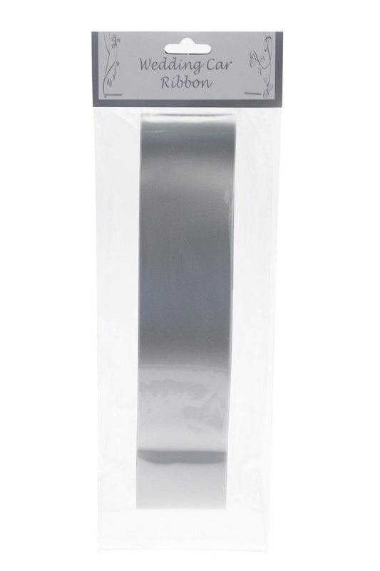 Silver Wedding Car Ribbon
